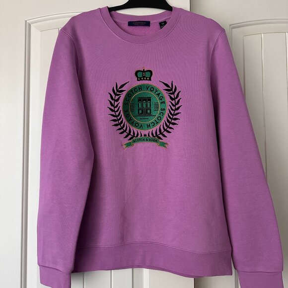 Scotch & Soda Embroidered Relaxed Fit Sweatshirt Size L - Picture 1 of 7